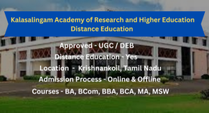 Kalasalingam University Distance Education
