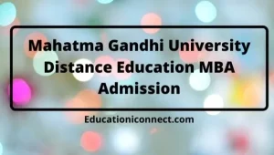 Mahatma Gandhi University Distance Education MBA